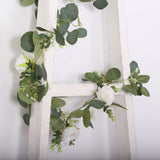 Create a Botanical Masterpiece with the 5.5ft Artificial Eucalyptus Leaf Hanging Vines in White