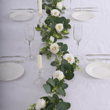 Enhance Your Décor with the 5.5ft Artificial Eucalyptus Leaf Hanging Vines in White